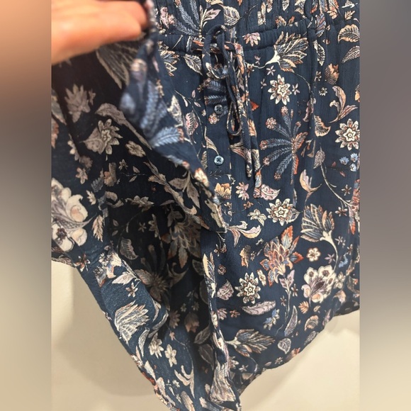 Hilary Radley Navy Floral Tunic Top Dress (M) - Picture 6 of 11